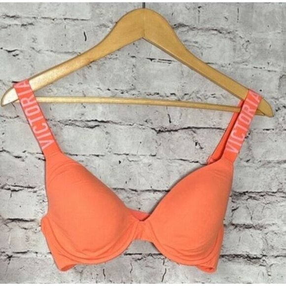 Victoria's Secret Orange Underwire Lightly Padded Bra  34D - Picture 1 of 4